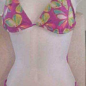 KIMA SWIMWEAR 2PC PURPLE BIKINI LOW RISE NEW L